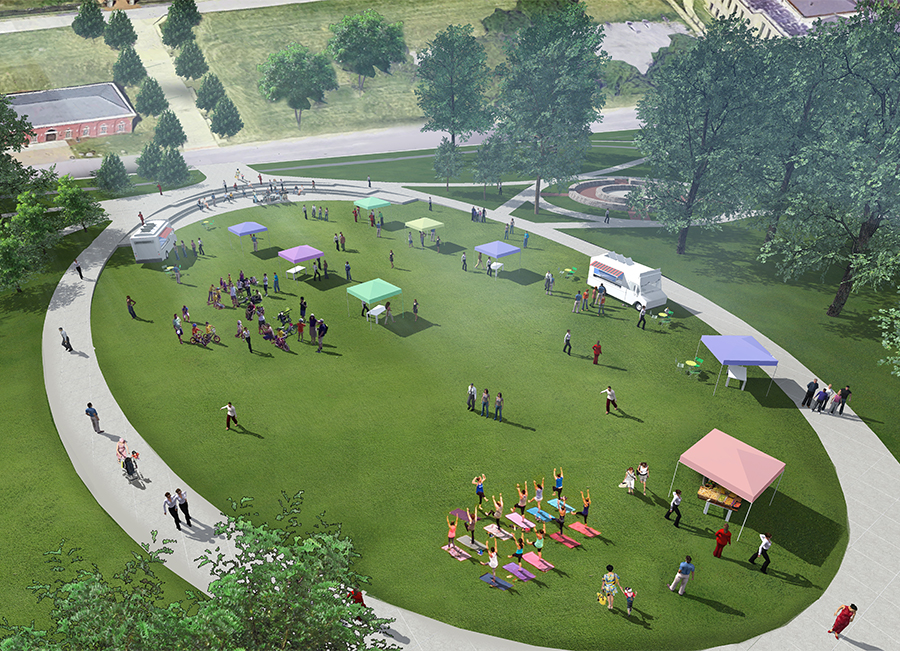 West Side Grows Together: Cool Springs Park Perspective Rendering